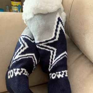 Dallas Cowboys thermal slipper socks with slip resistant bottoms